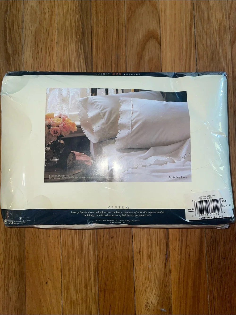 NWT MARTEX Danielle Lace Sage. 1996-1998. Full Sheet Set.  Vintage.